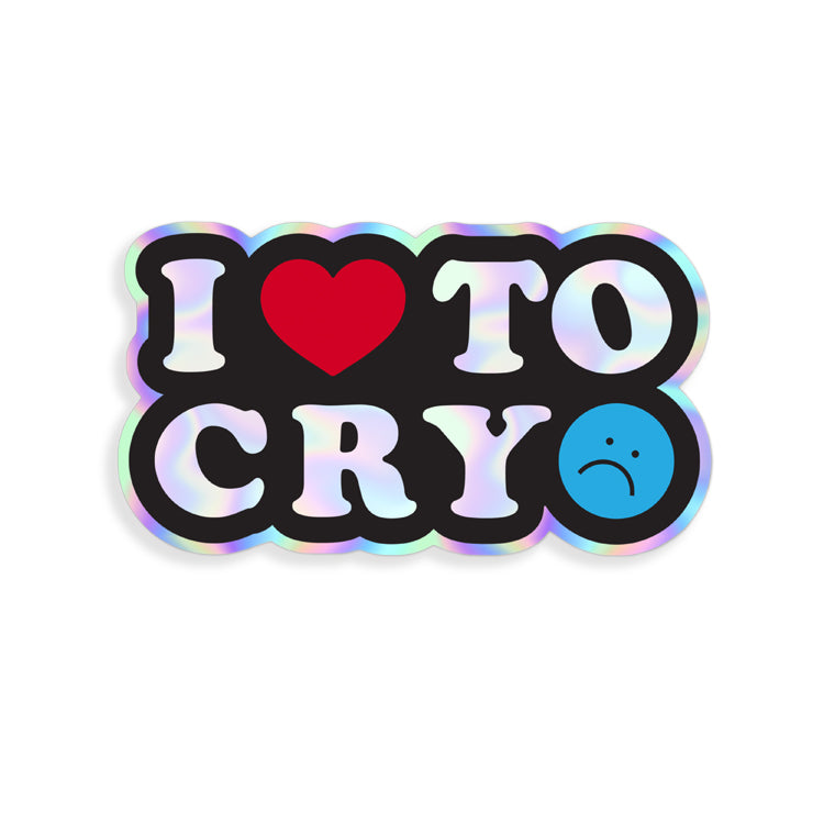 I Heart to Cry Sticker
