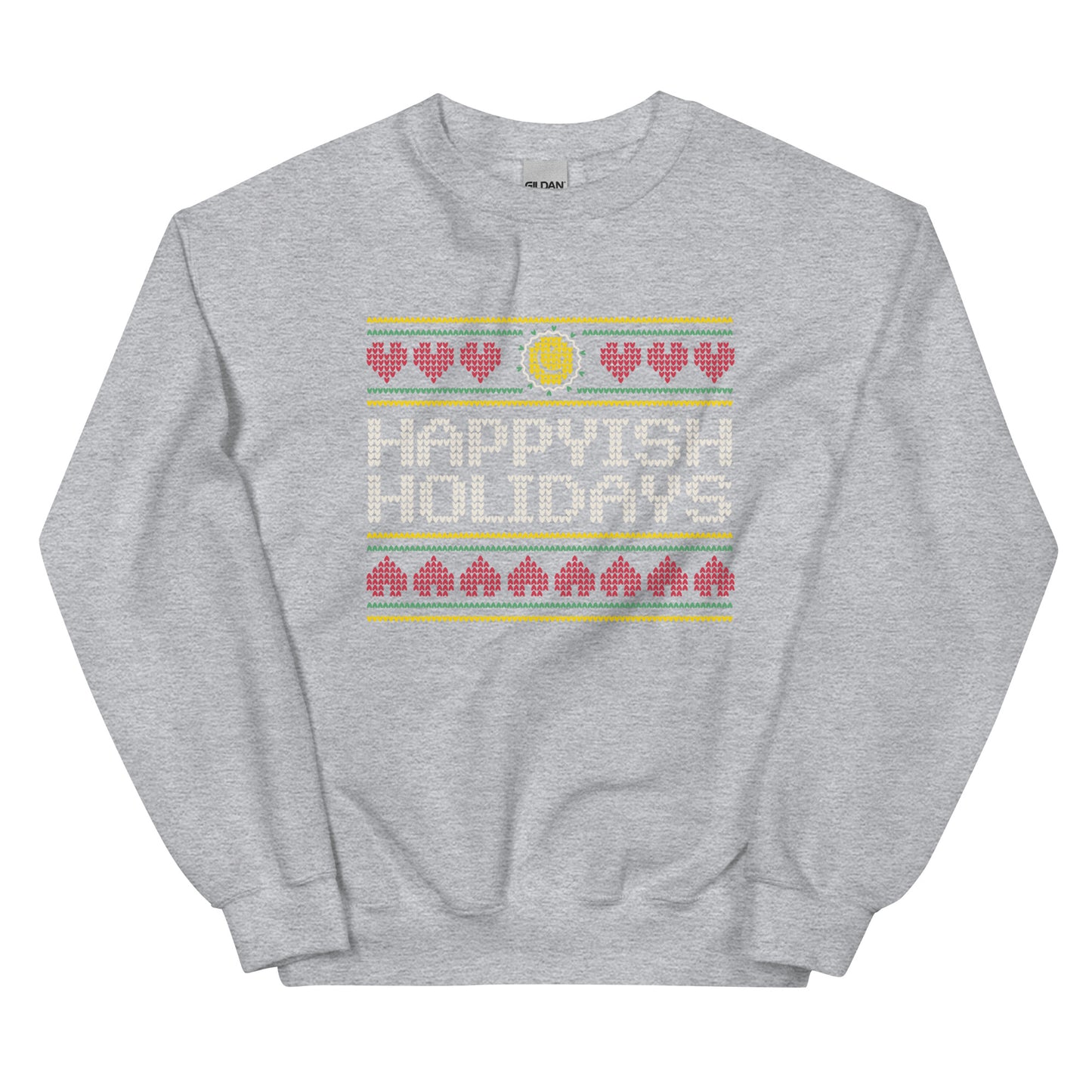 Happyish Holidays Crewneck - Cross Stitch