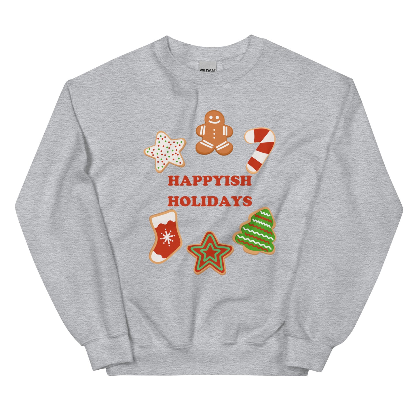 Happyish Holidays Crewneck - Sugar Cookie
