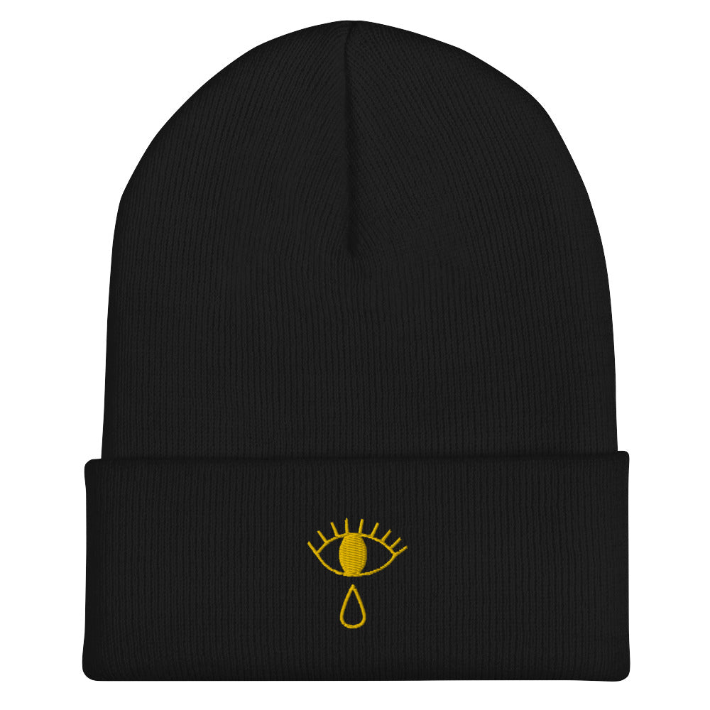 Crying Eye Cuffed Beanie