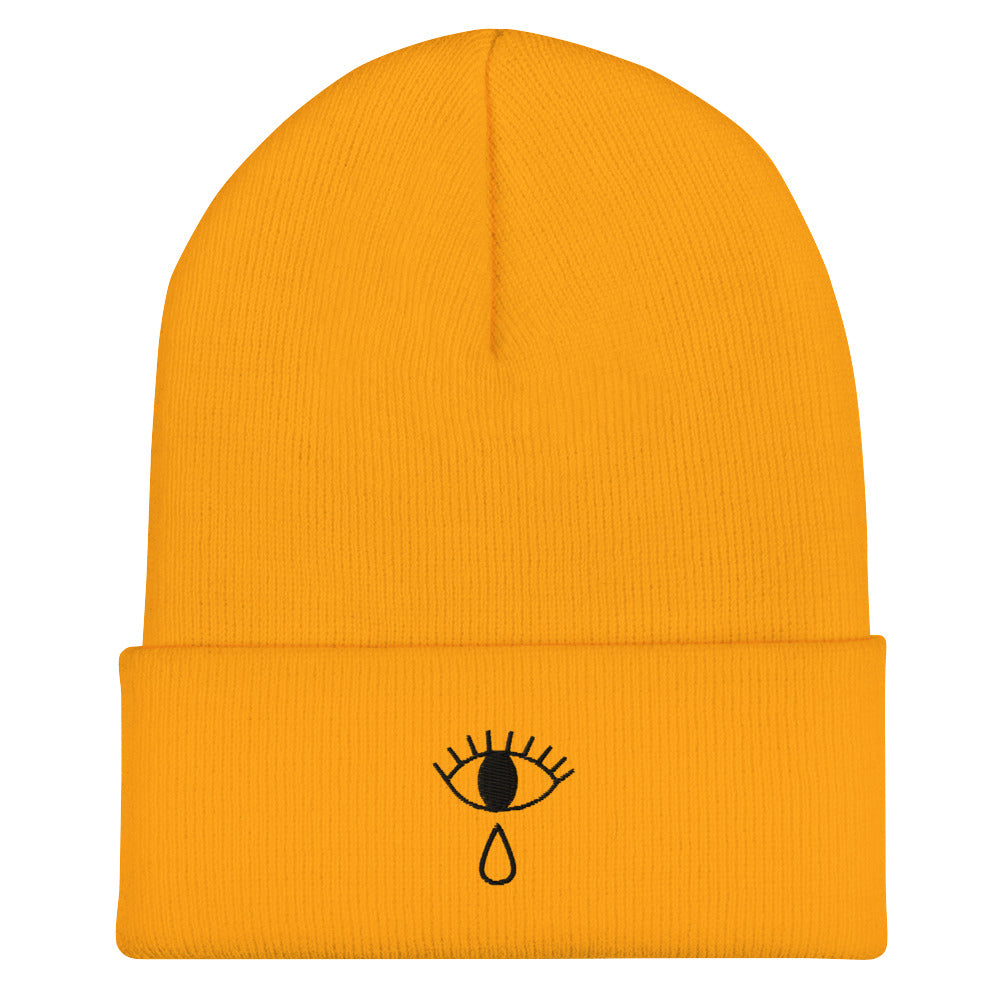 Crying Eye Cuffed Beanie