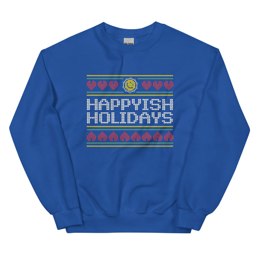 Happyish Holidays Crewneck - Cross Stitch