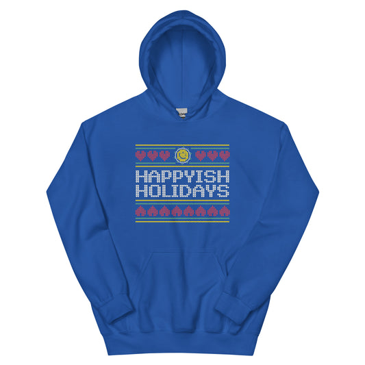 Happyish Holidays Hoodie - Cross Stitch