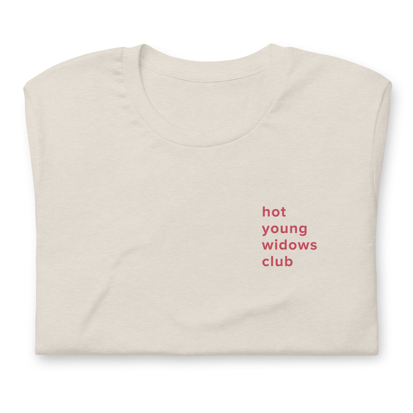 Hot Young Widows Club Embroidered Tee