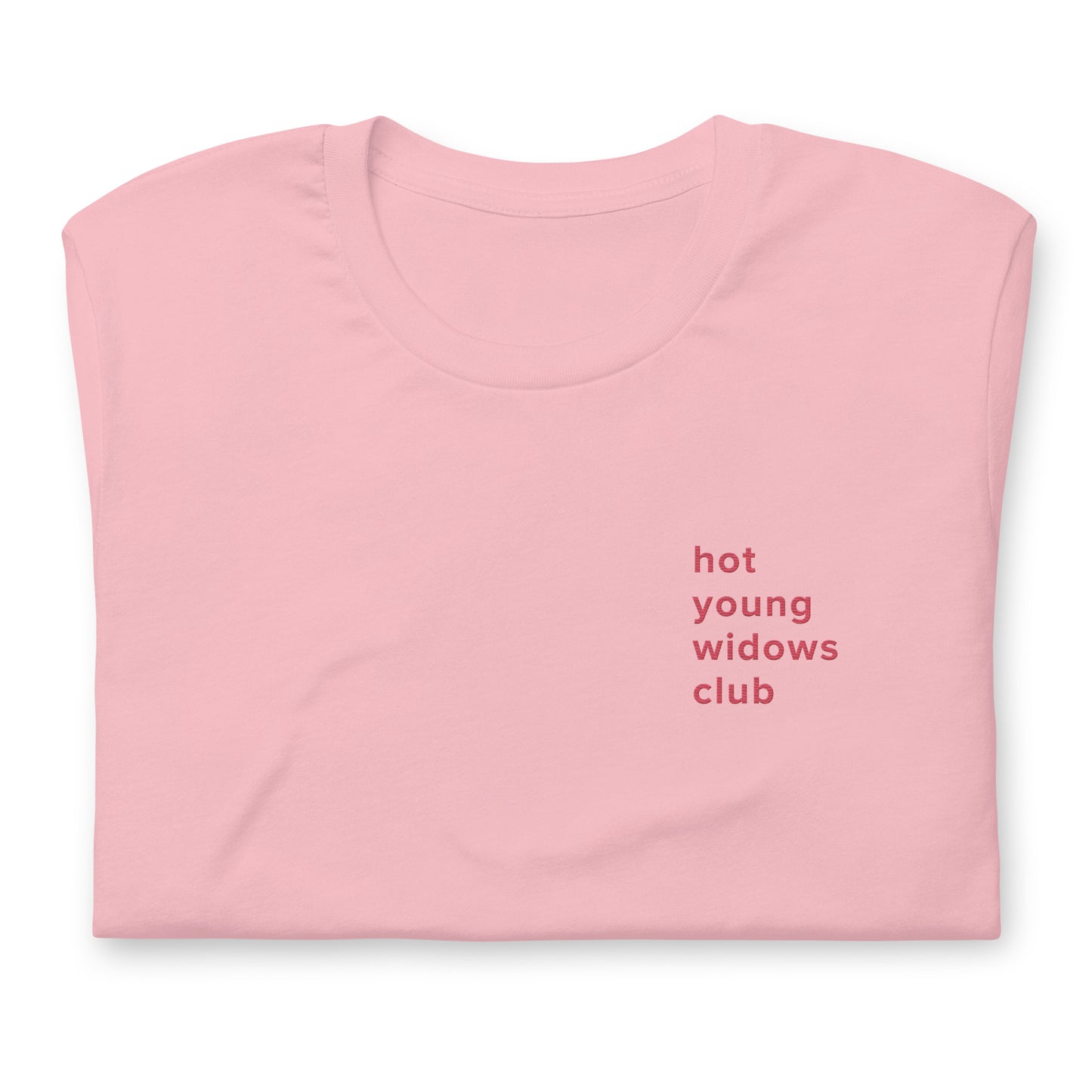 Hot Young Widows Club Embroidered Tee