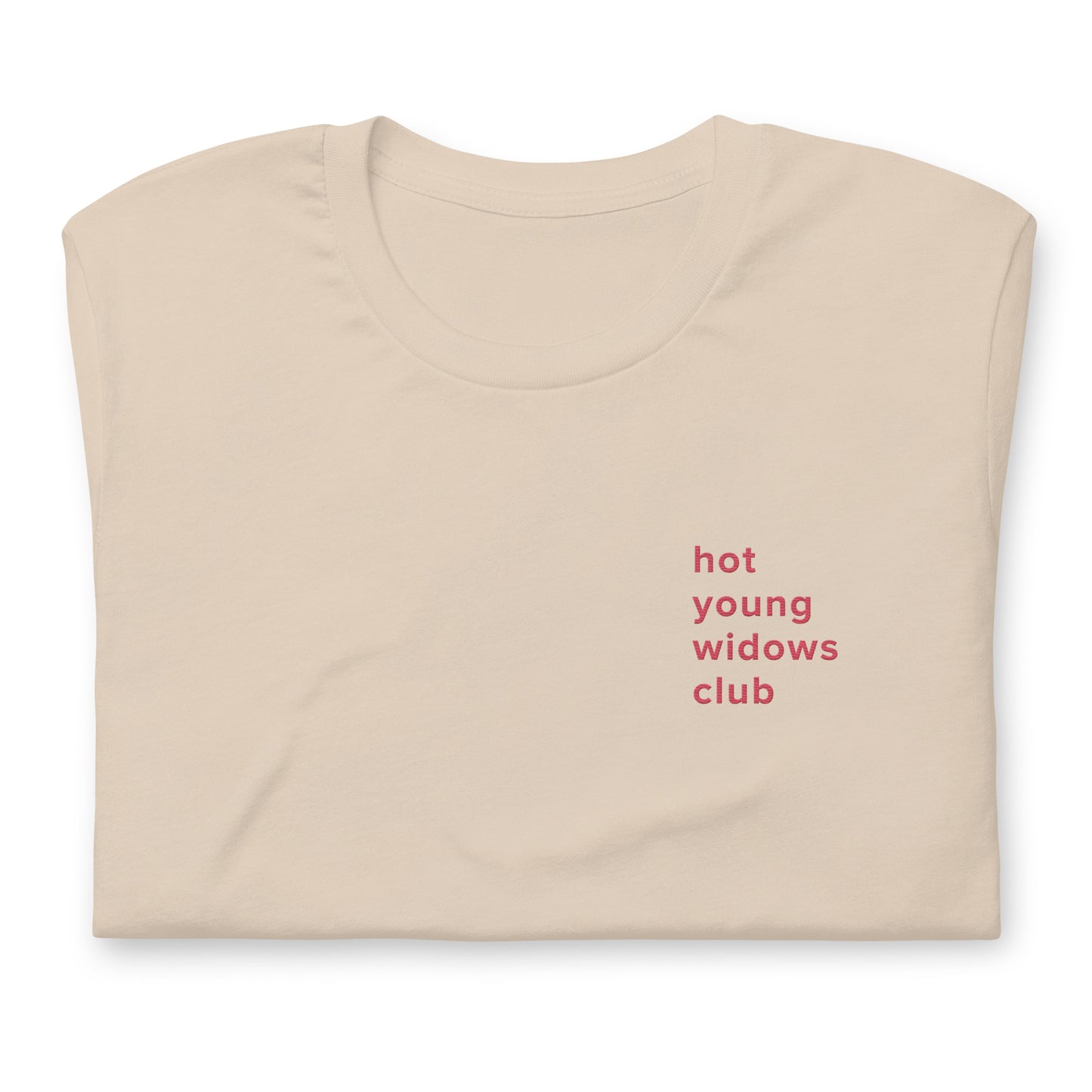 Hot Young Widows Club Embroidered Tee