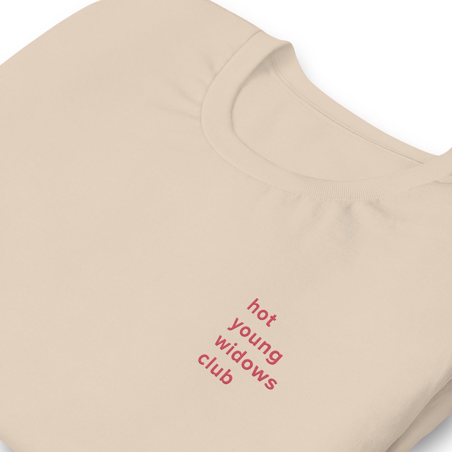 Hot Young Widows Club Embroidered Tee
